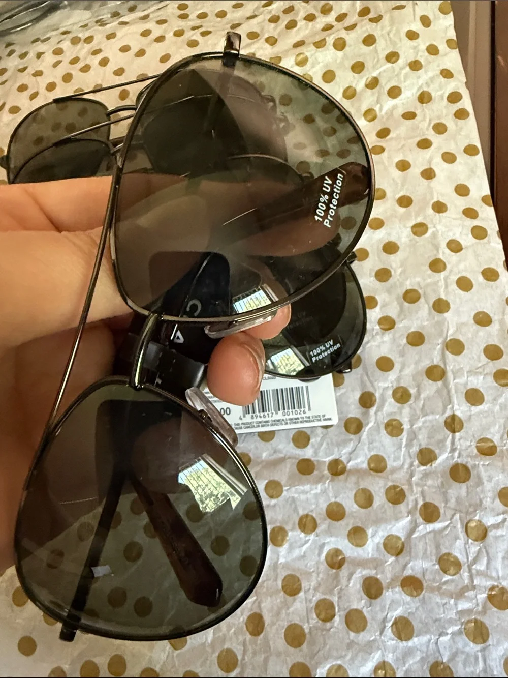 Sears Black and Smoke Brown Aviator Classic Sunglasses Set